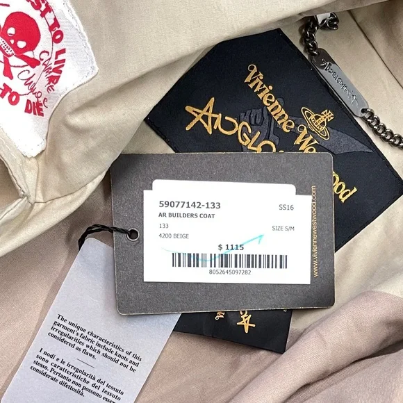 Vivienne Westwood “ACTIVE RESISTANCE TO PROPAGANDA” TRENCH COAT NWT SS16 - Picture 11 of 13